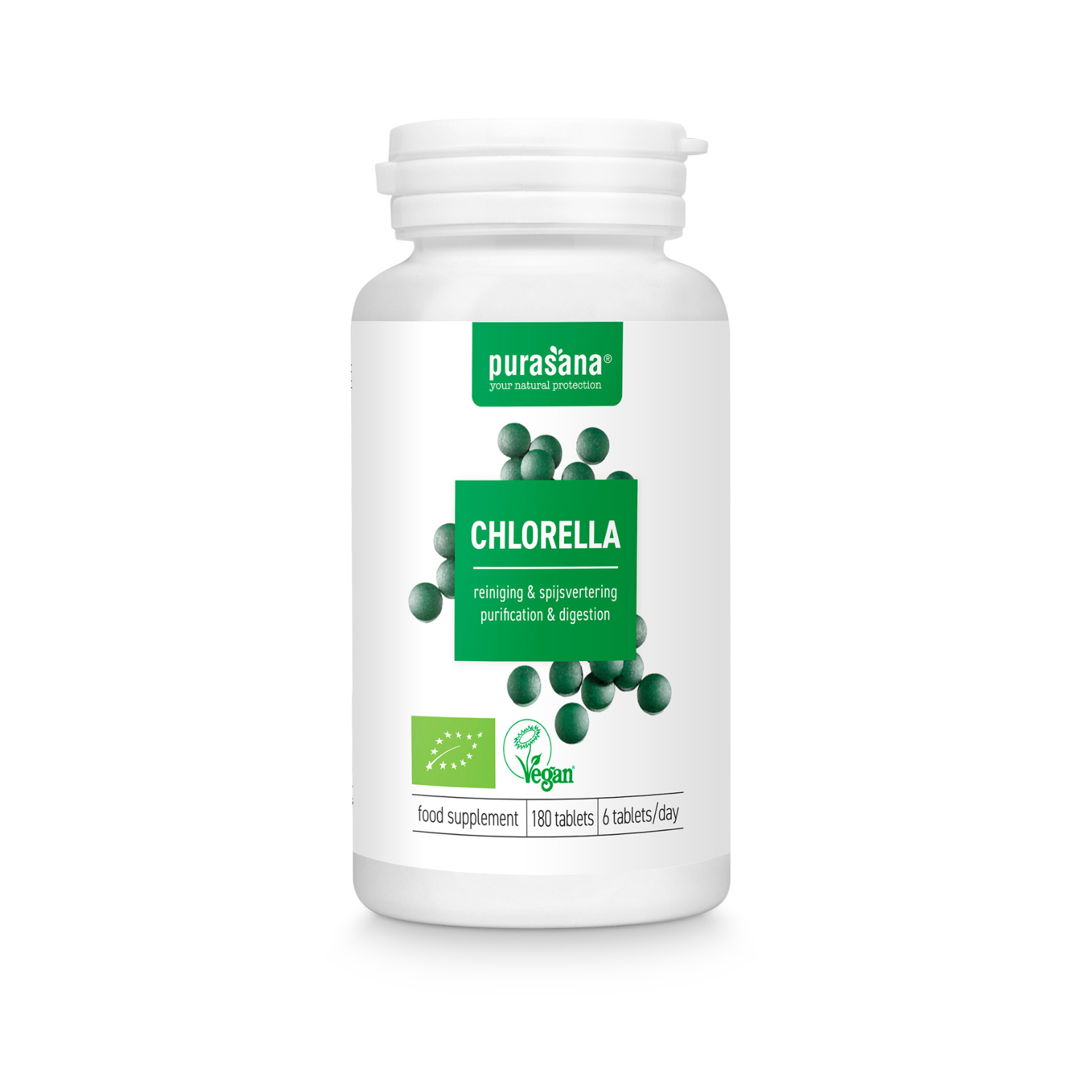 Chlorella 500 mg tabletten bio Purasana