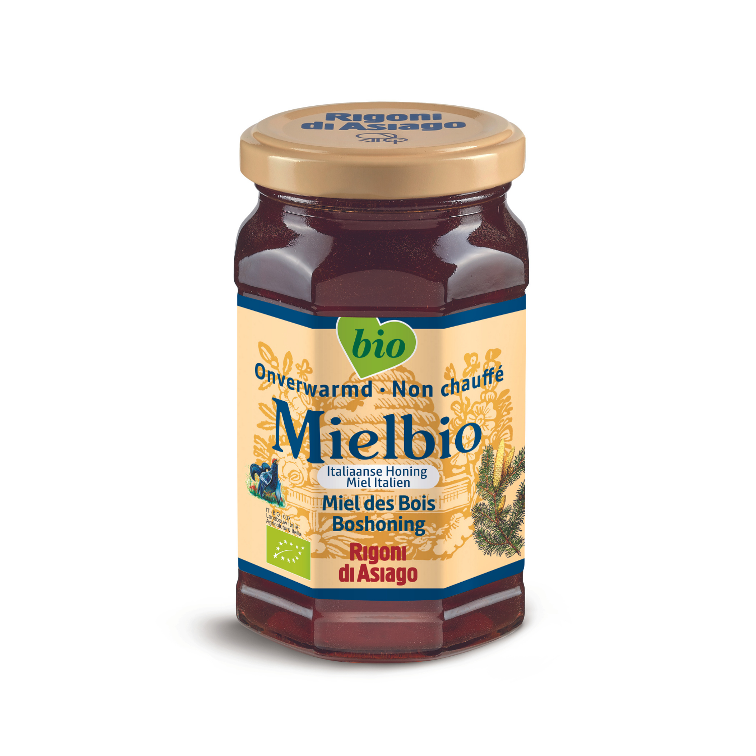 Italiaanse (bos) honing raw bio Rigoni/Mielbio