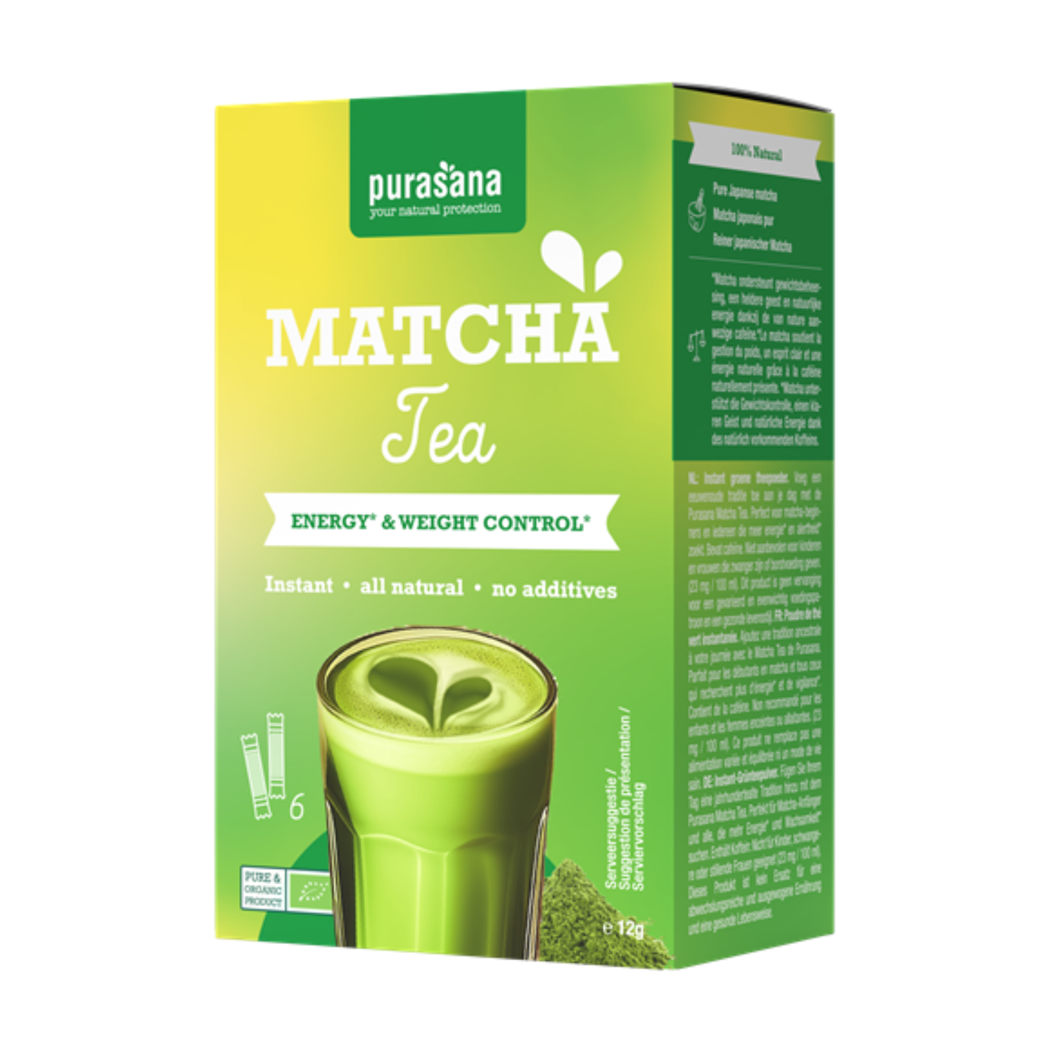 Instant Matcha Groene Thee bio Purasana