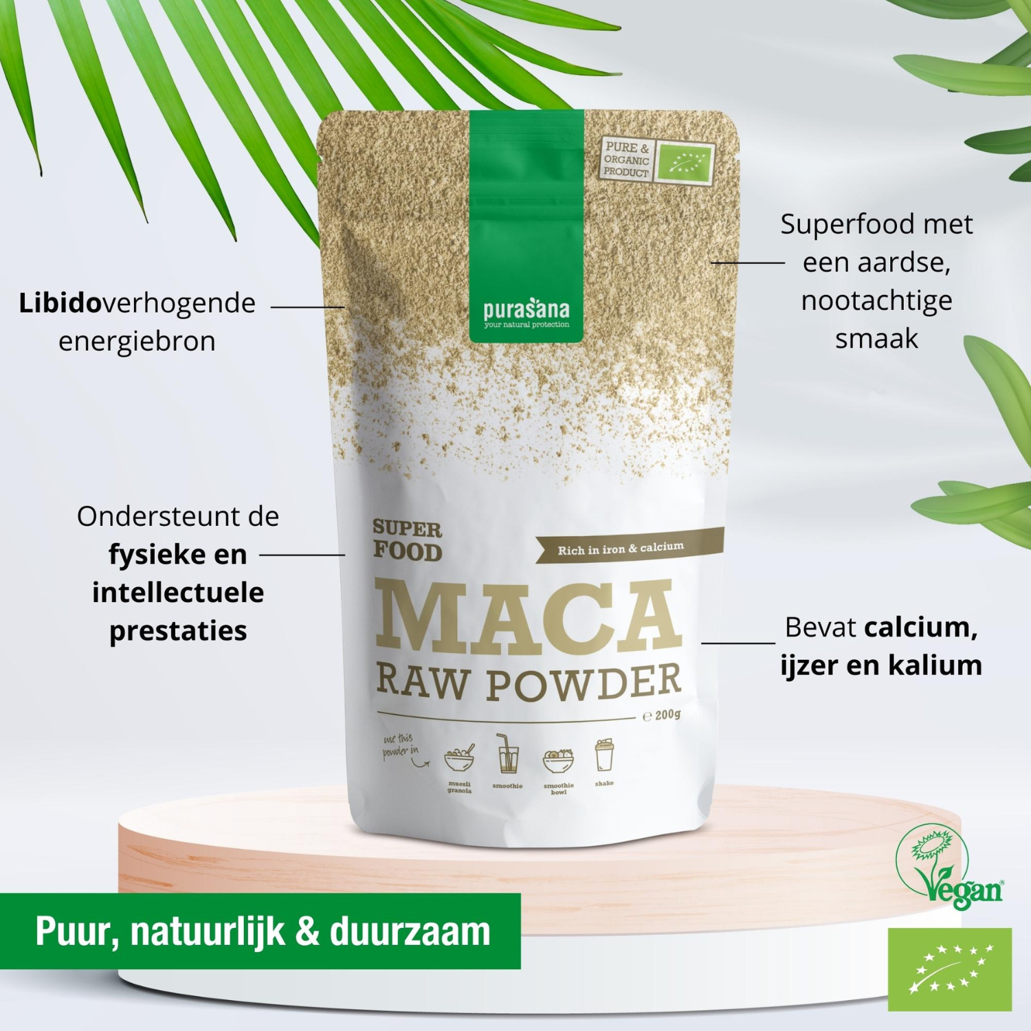 Maca poeder bio Purasana - Afbeelding 2