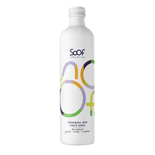 Soof siroop Citroengras, Peer, Limoen en Citroen