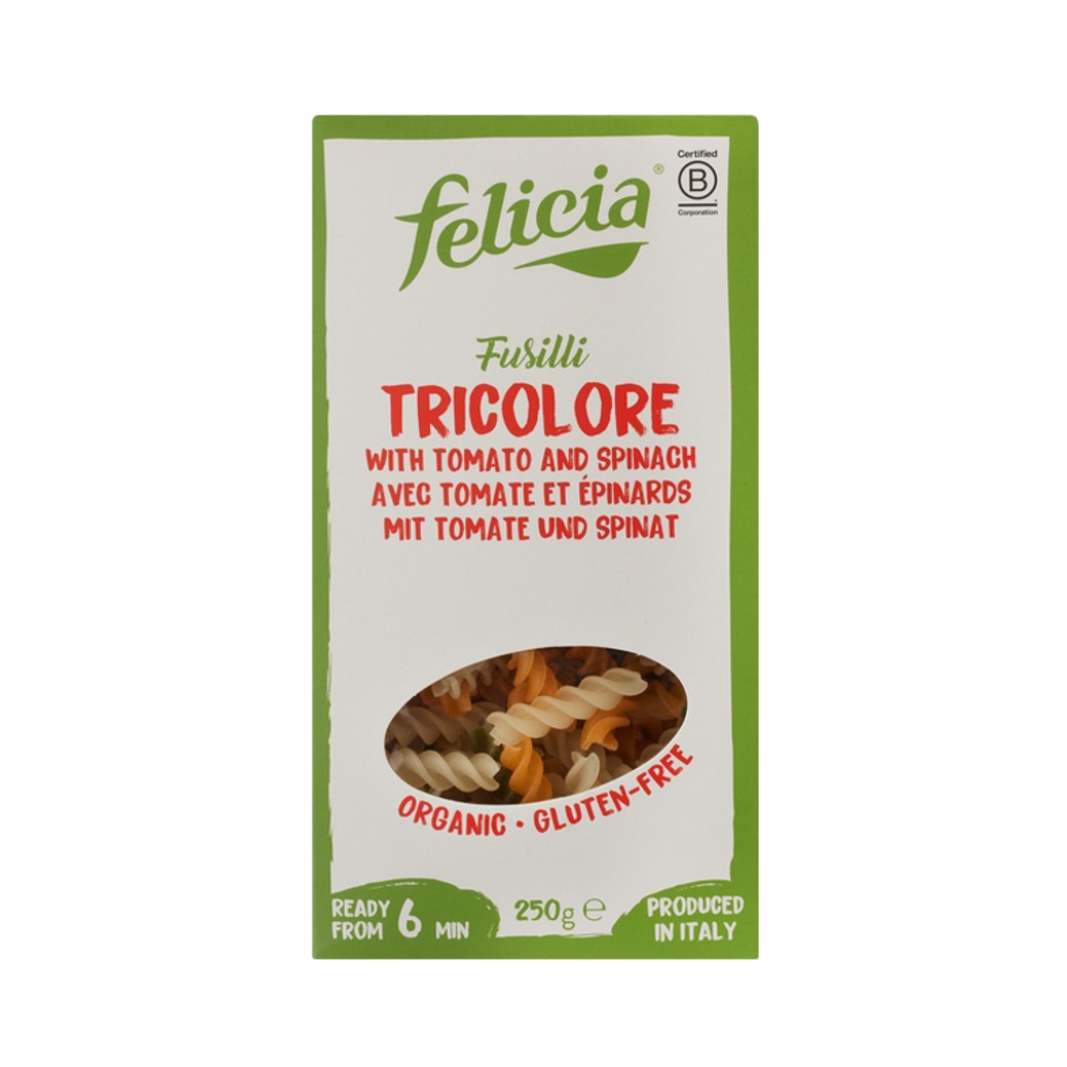 Tricolore fusilli Felicia bio (250 gr)