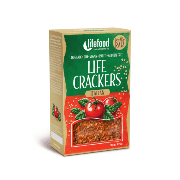 Raw crackers Italian bio Lifefood