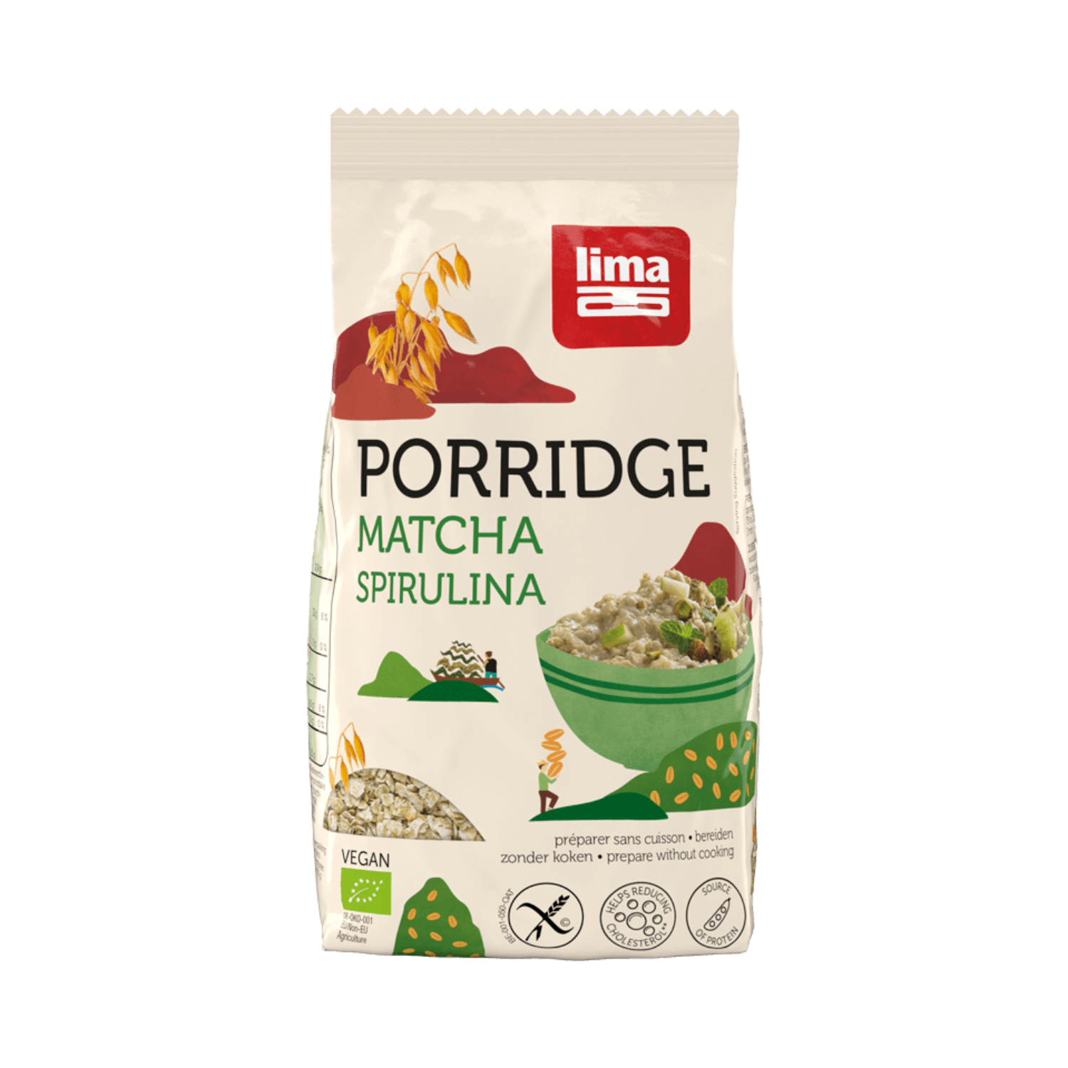 Porridge express matcha spirulina bio Lima