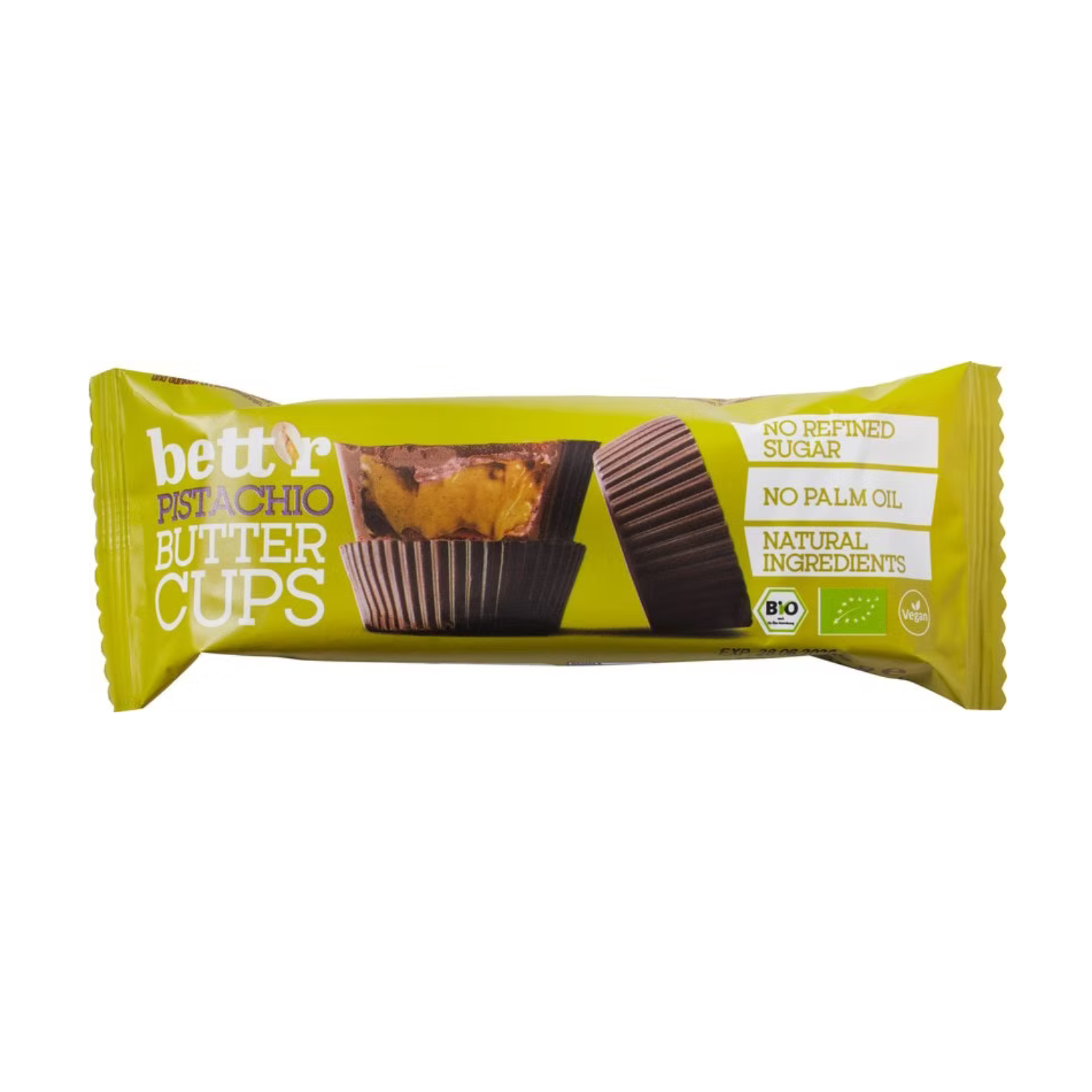 Chocoladecups pistache bio Bettr