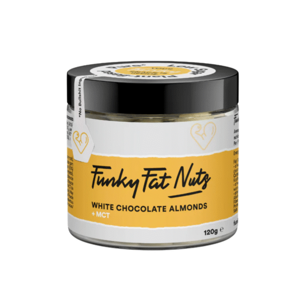 Witte chocolade amandelen Funky Fat