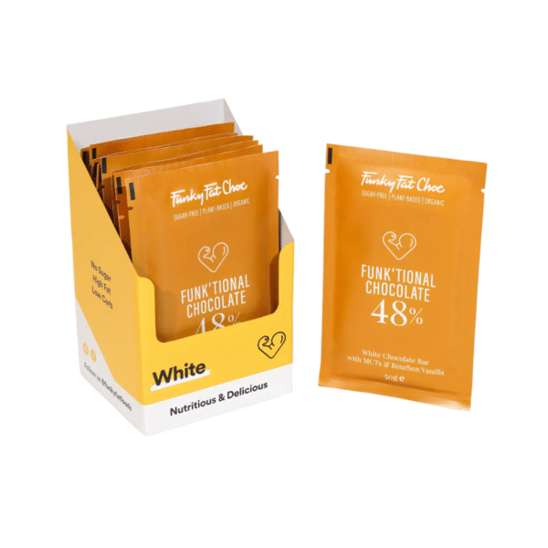 Funky Fat Choc wit + vanille bio