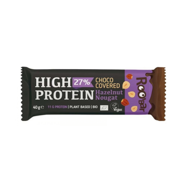 High protein bar hazelnut nougat bio Roobar