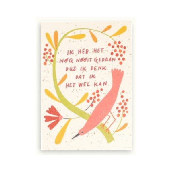 Ansichtkaart 'ik denk dat ik' ZintenZ
