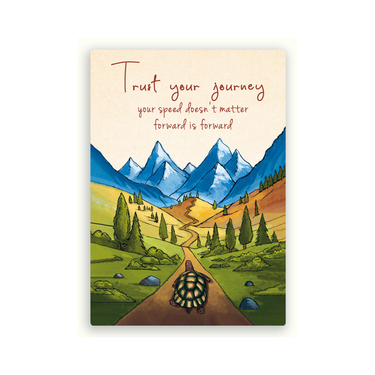 Ansichtkaart 'trust your journey' ZintenZ