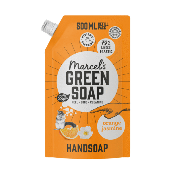 Handzeep Navulling Sinaasappel & Jasmijn Marcels Greensoap