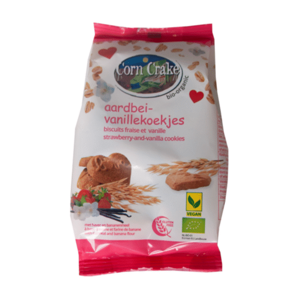 Aardbei-Vanillekoekjes bio Corn Crake