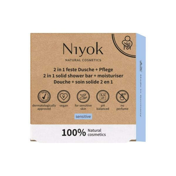 Solid douche bar + moisturiser Sensitive Niyok