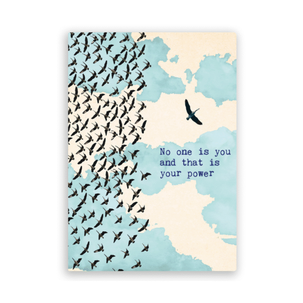 Ansichtkaart 'No one is you' ZintenZ