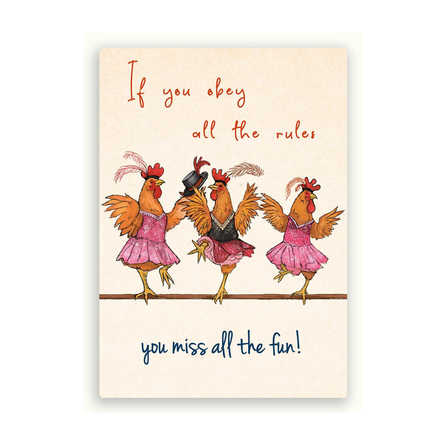 Ansichtkaart 'if you obey all the rules' ZintenZ