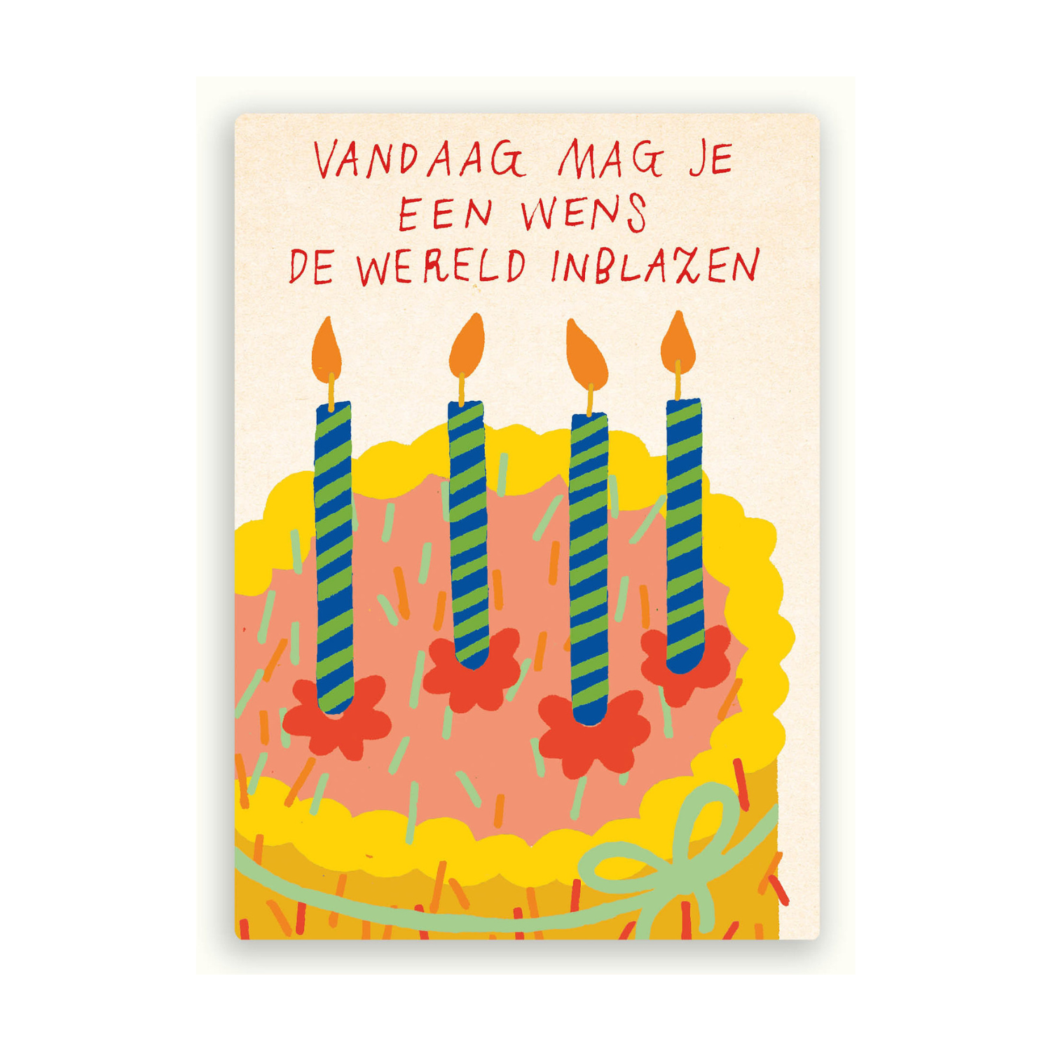 Ansichtkaart 'vandaag blaas je een wens' ZintenZ