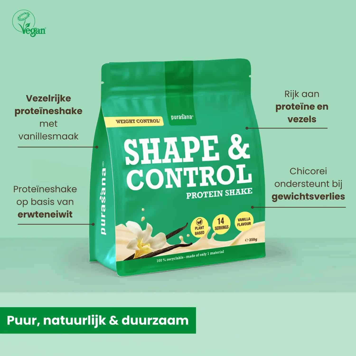 Shape & Control Vanille bio Purasana - Afbeelding 2