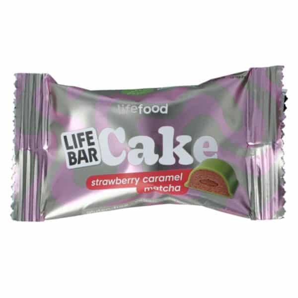 Cake strawberry caramel matcha bio Lifebar