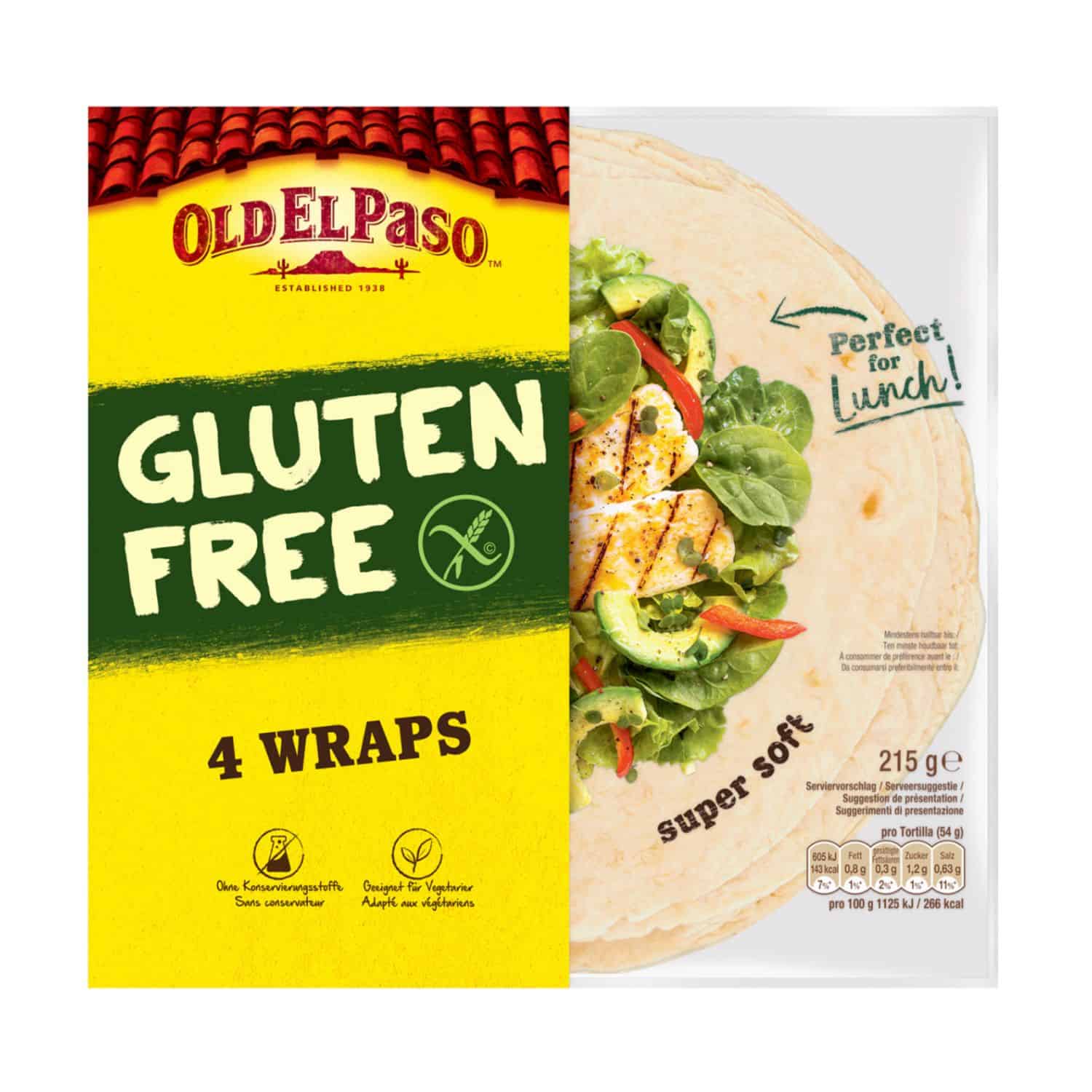Tortilla wraps XL glutenvrij Old El Paso